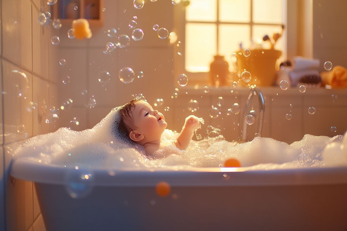 Accessoires pour le bain d’un bébé