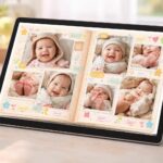 Album d’un bébé : scrapbook sur tablette tactile Microsoft Surface