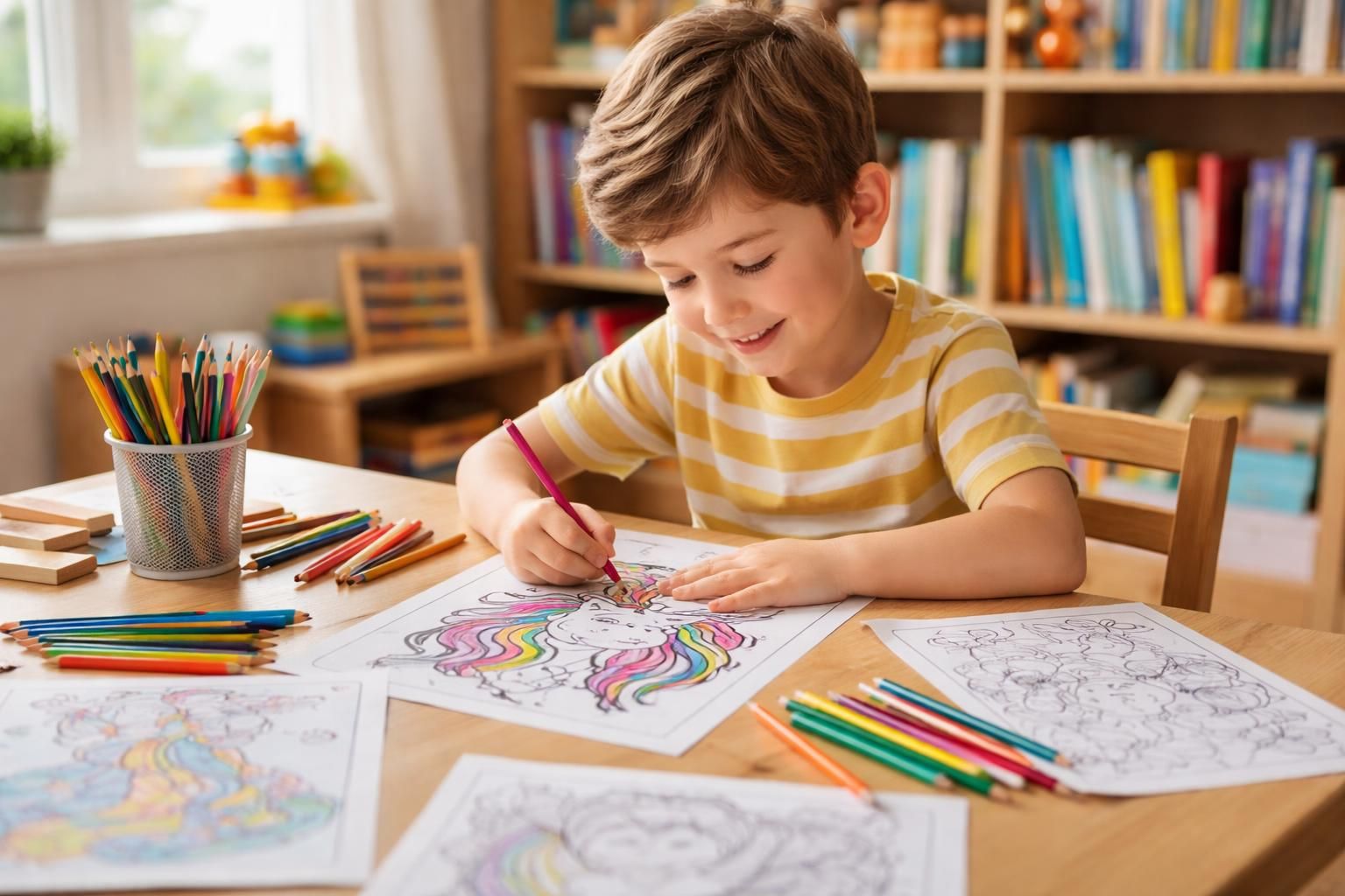 découvrez comment le coloriage à imprimer d'une licorne stimule l'apprentissage chez les jeunes en développant leur créativité, leur concentration et leurs compétences motrices.