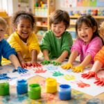 Créez des souvenirs inoubliables avec des empreintes de la main en peinture en maternelle