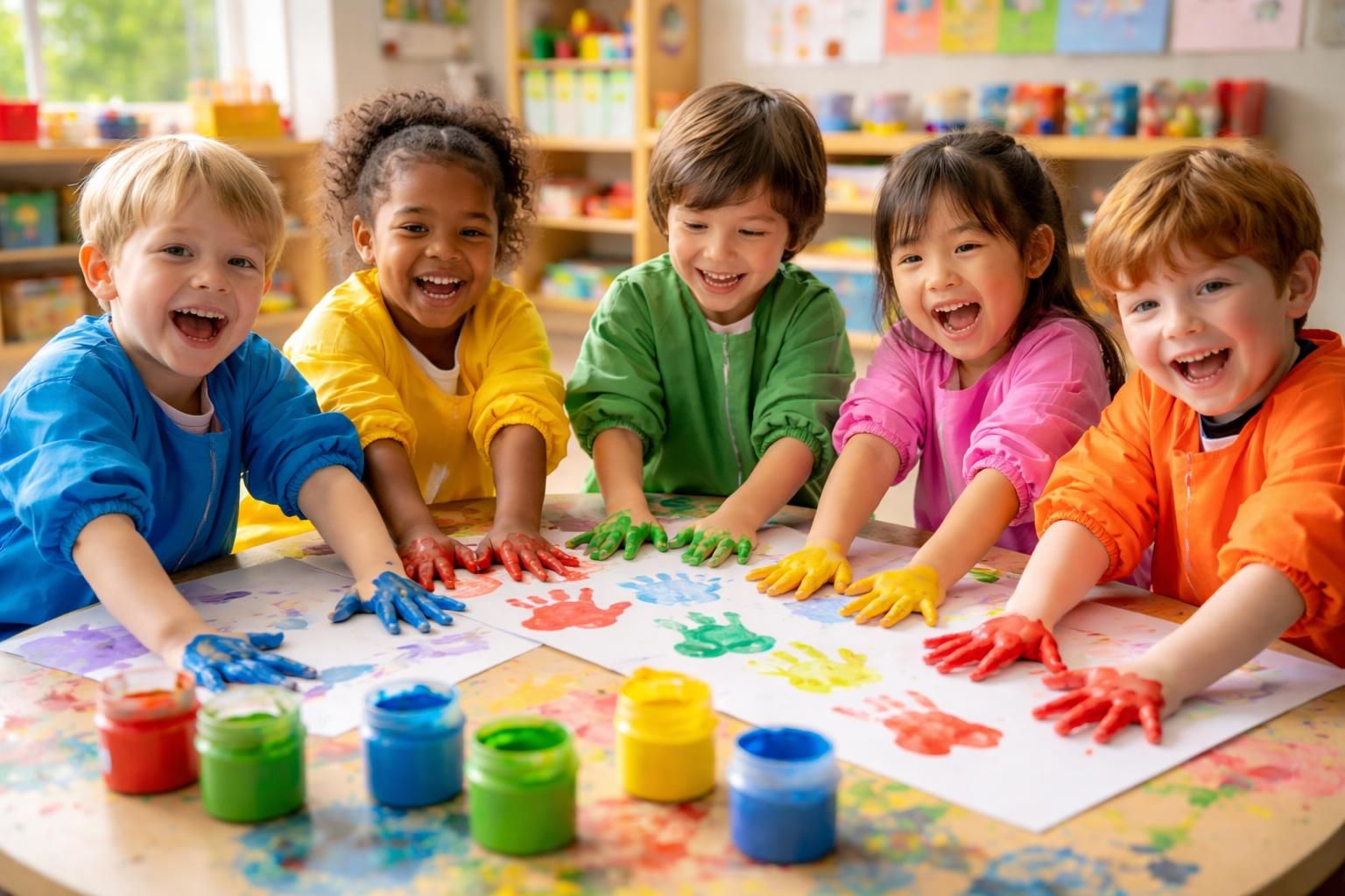 découvrez comment créer des souvenirs inoubliables en maternelle grâce à des empreintes de la main en peinture, une activité ludique et artistique pour les tout-petits.