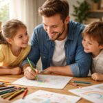 Découvrez comment réaliser un dessin de papa qui fera fondre le cœur des enfants