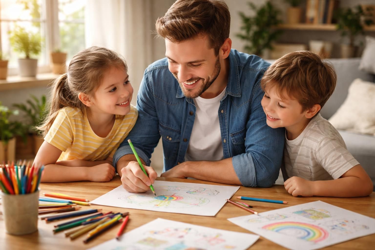 apprenez à créer un dessin de papa tendre et touchant qui émerveillera et fera fondre le cœur des enfants.