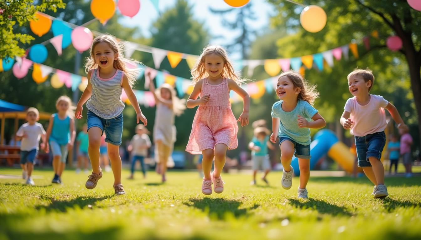 découvrez des idées de jeux d'extérieur pour les enfants de 3 à 6 ans et animez un anniversaire plein de rires et de souvenirs inoubliables !