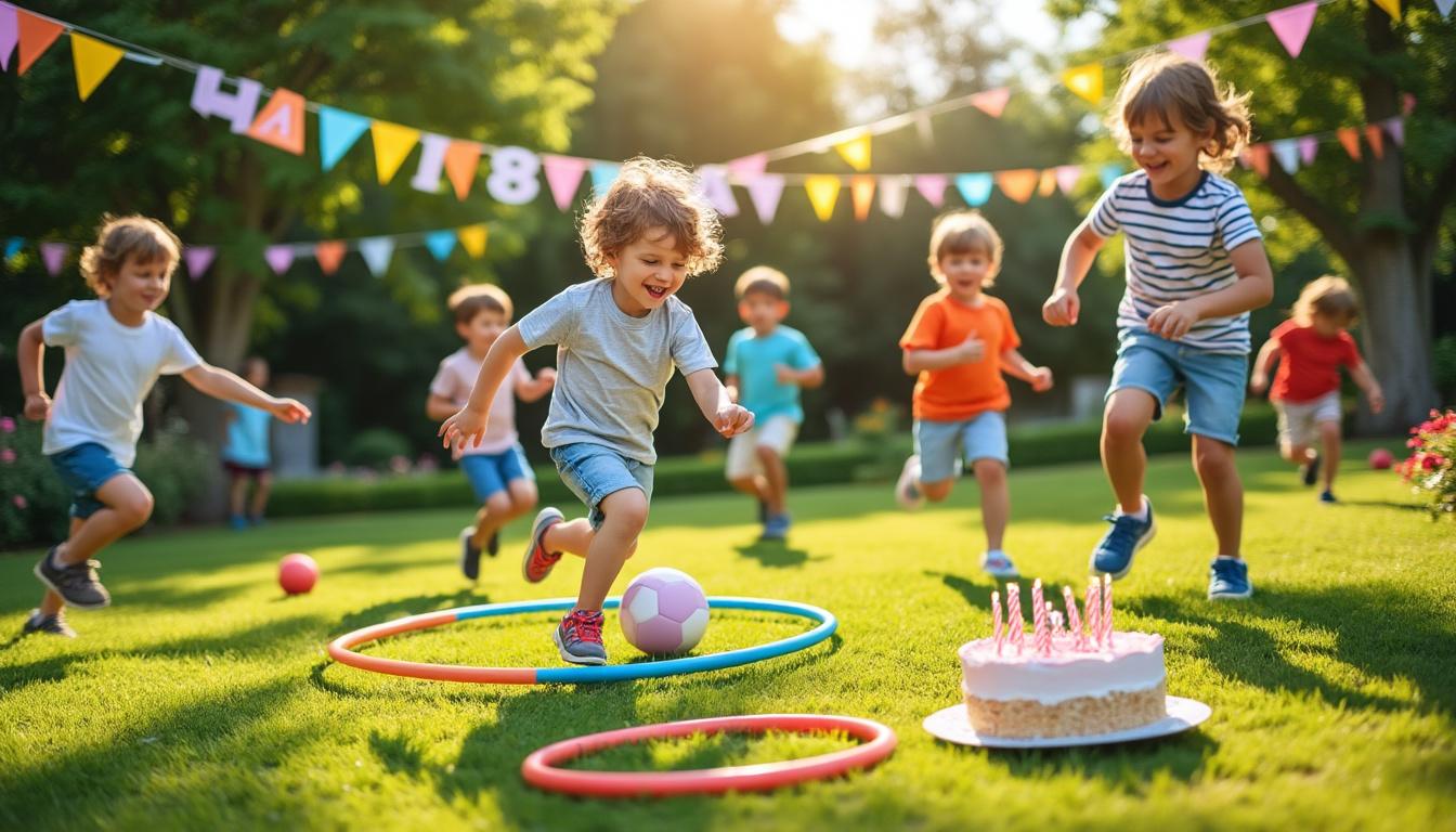 découvrez notre sélection de jeux d'extérieur pour enfants de 3 à 6 ans : des idées d'animation ludiques et faciles à organiser pour garantir un anniversaire réussi et plein de rires !