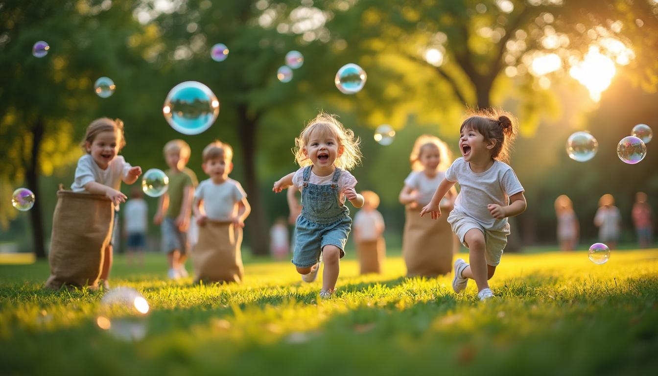 découvrez des idées de jeux d'extérieur spécialement conçus pour les enfants de 3 à 6 ans : des animations ludiques et originales pour rendre l'anniversaire de votre enfant inoubliable et plein de rires !