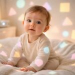 Éveil d’un bébé : formes simples projetées avec vidéoprojecteur Epson