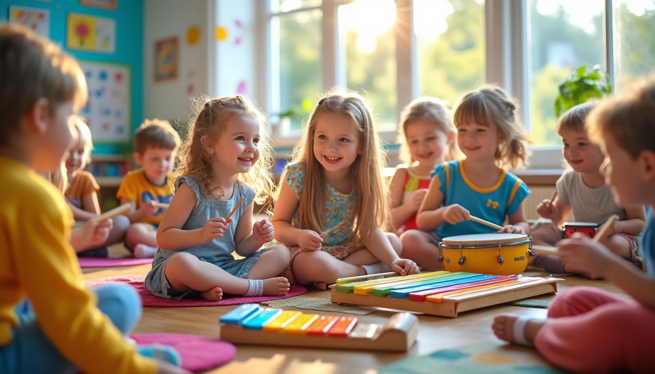 découvrez comment l'activité musicale en maternelle favorise le développement global des enfants : apprentissage, créativité, motricité et expression émotionnelle en classe.