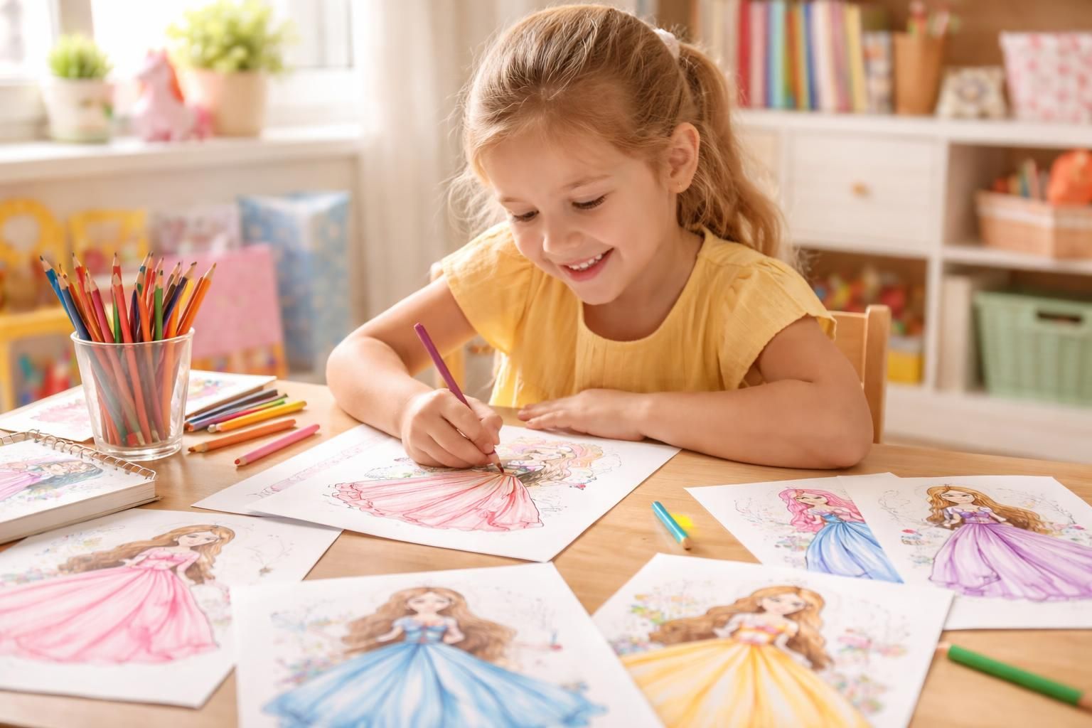 découvrez les bienfaits des princesses à colorier et à imprimer, une activité ludique qui stimule la créativité, la motricité fine et le développement cognitif des enfants.