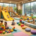Les espaces de jeux couverts des enfants autour de moi pour des journées pluvieuses