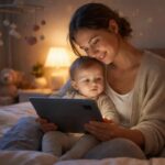 Rituel du coucher de votre bébé : histoires sur tablette Samsung Galaxy