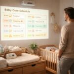Routine de son bébé : planning puériculture via vidéoprojecteur Acer
