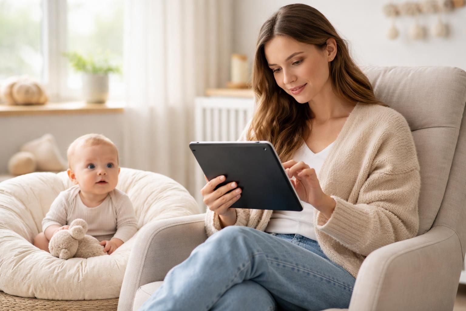 suivez facilement l'évolution de votre bébé en notant toutes les informations importantes directement sur votre tablette samsung galaxy, sans utiliser de papier.