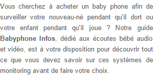 Présentation de Babyphone Infos